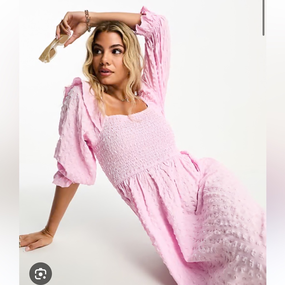 Miss Selfridge Pink Midi Dress